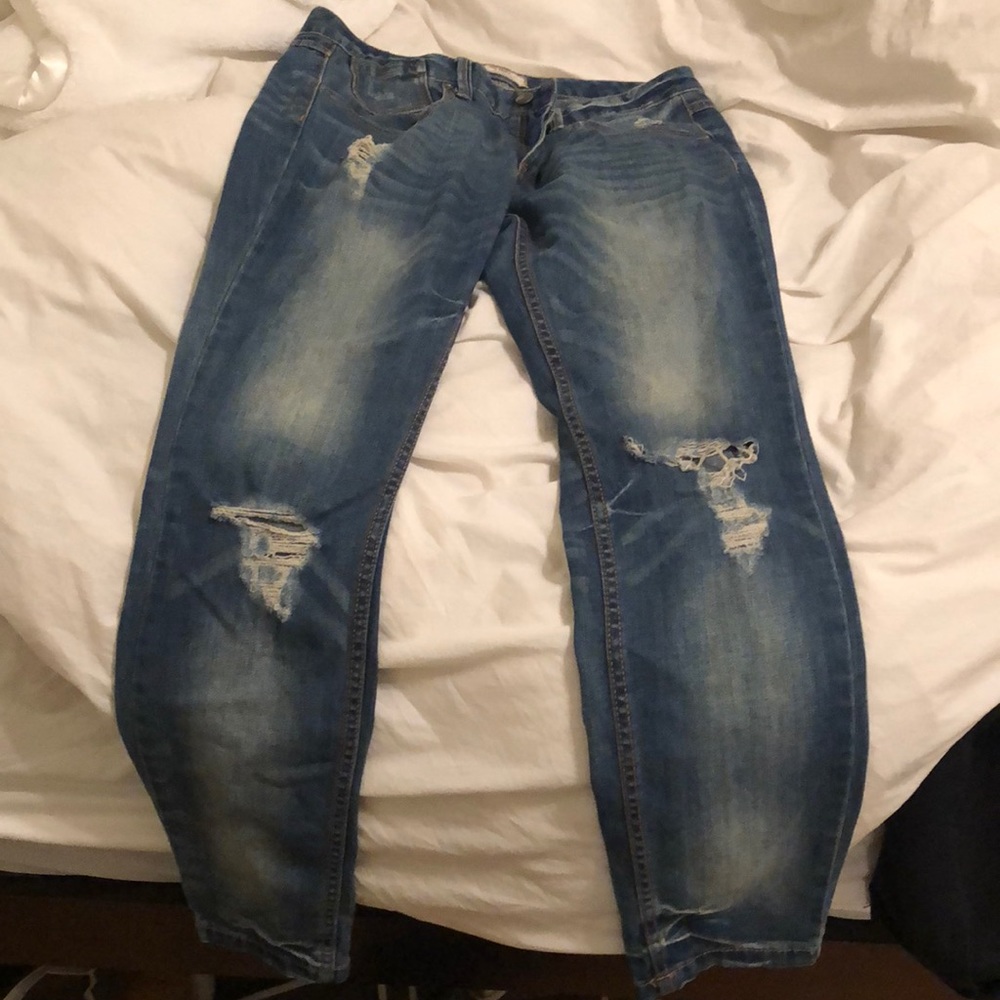 Distressed jeans
